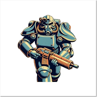 Fallout 4 Power Armor carrying Riffle Posters and Art